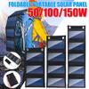 50/100/150W Foldable Solar Panel 5V USB Flexible Small Waterproof Folding Portable Solar Panels Cells for Smartphone Battery Charger