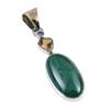 Натуральный малахит, цитрин, кулон из стерлингового серебра 925 пробы, 2,25 дюйма W7r92