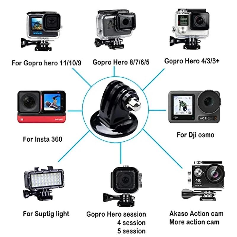 Для GoPro Hero 12 11 Шаровая головка Малая основа подвеса 1/4 Винт Адаптер Винт Для GoPro 11 10 9 8 7 SJCAM AKASO EKEN DJI YI Insta360