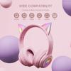 B90 Bluetooth кошачьи наушники, беспроводной и проводной режим складная гарнитура с микрофоном, RGB светодиодная подсветка, для девочек школьные игровые мобильные телефоны ПК планшет