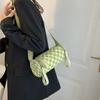Women's Crossbody Bag Plaid Cylinder Bag Trendy Fashion Casual Simple Wide Shoulder Strap Retro One Small Shoulder Messenger Bag MIT