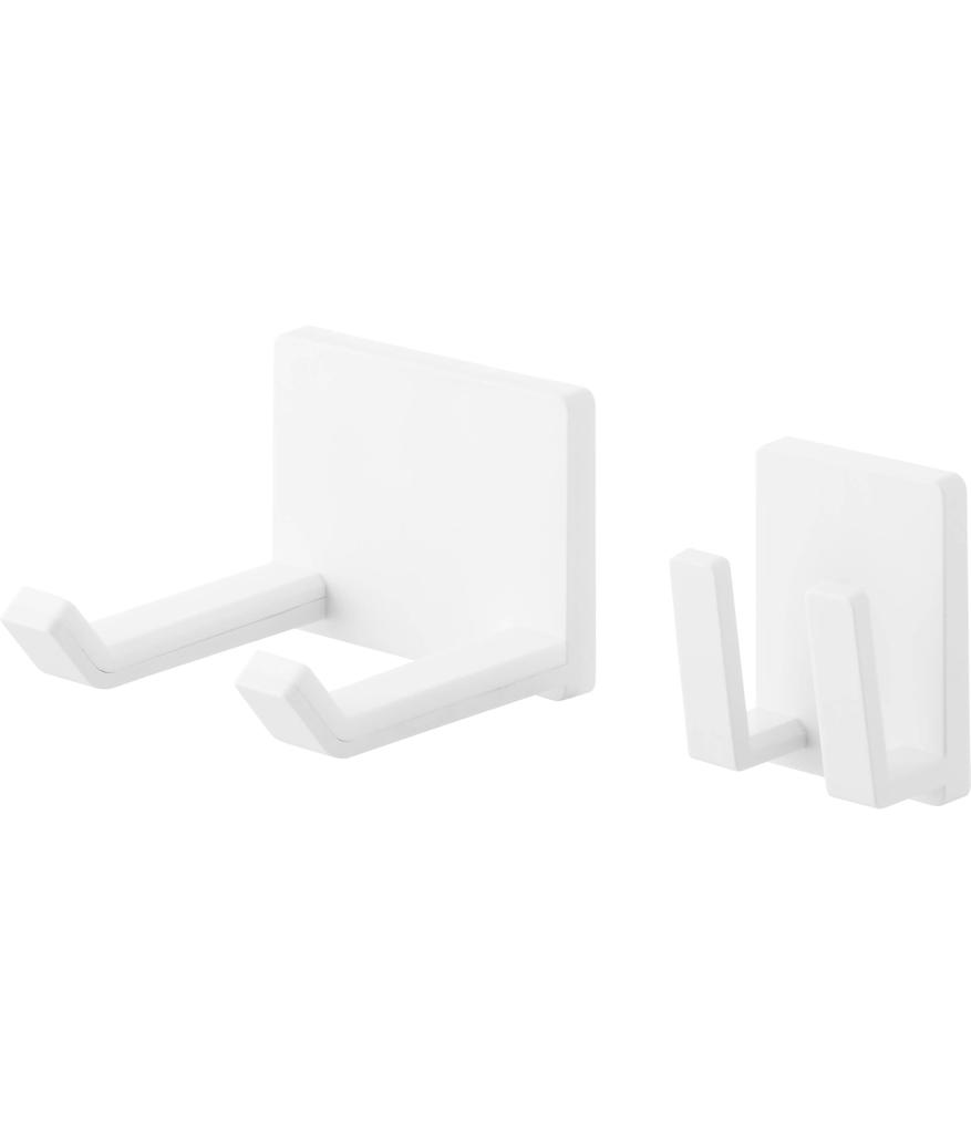 Yamazaki MIST Floating Storage Hair Dryer Holder Fits Drywall Walls Drywall Tweezers and Wood 8cm W X D X 6cm H (1531) - White, (Includes Screws) -