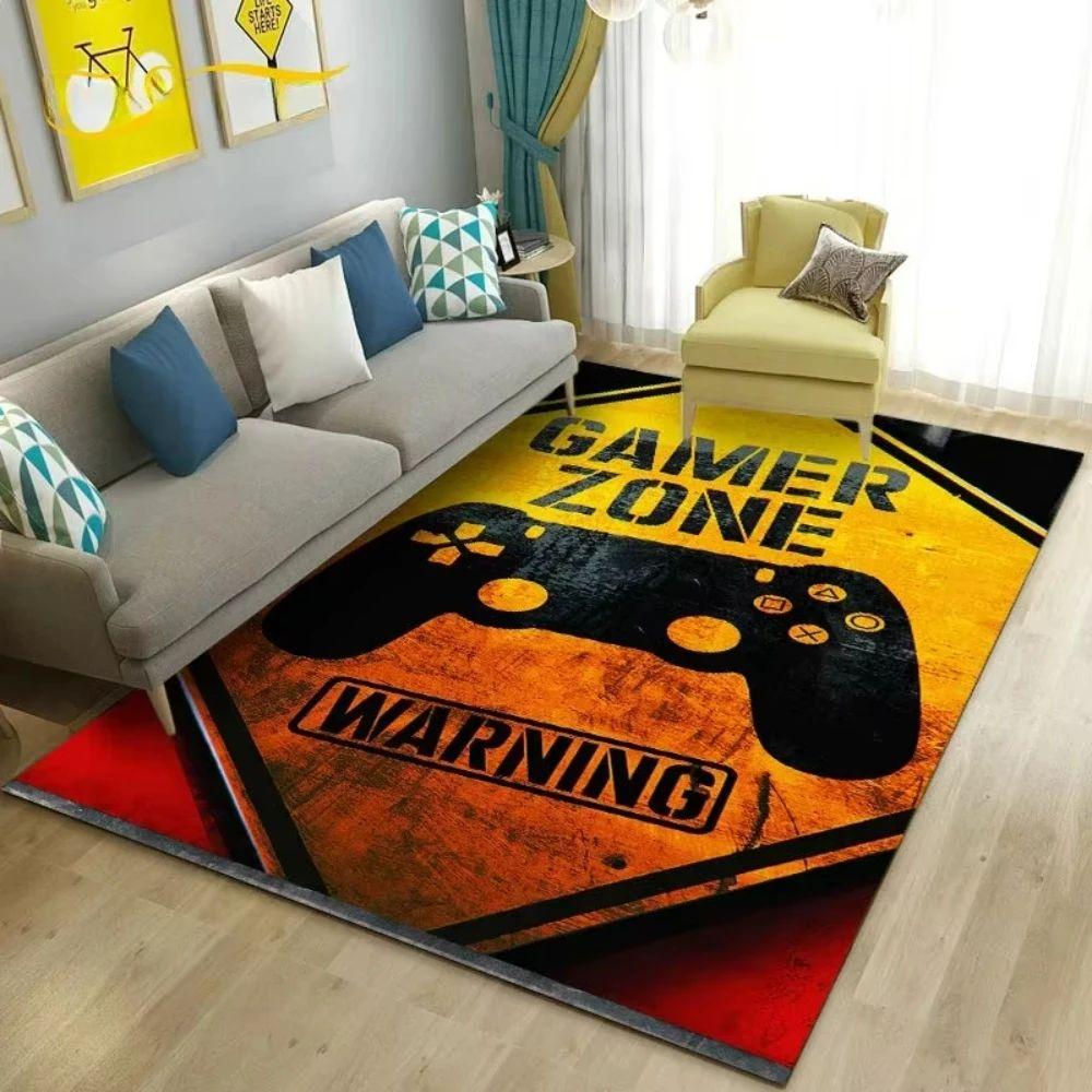 VIKAMA Cartoon Game Controller Rug Non-Slip Floor Mat for Living Room Bedroom Kids Play Room Large Area Carpet Soft Comfortable