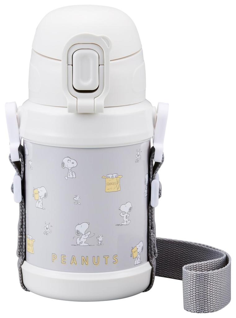 PEANUTS Stainless Steel Bottle with Straw SBR 450S