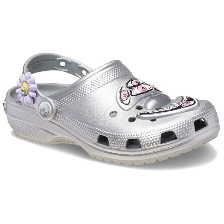 Kenny Scharf x Crocs Classic Clog Серебристые Унисекс Кроссовки 209487-040