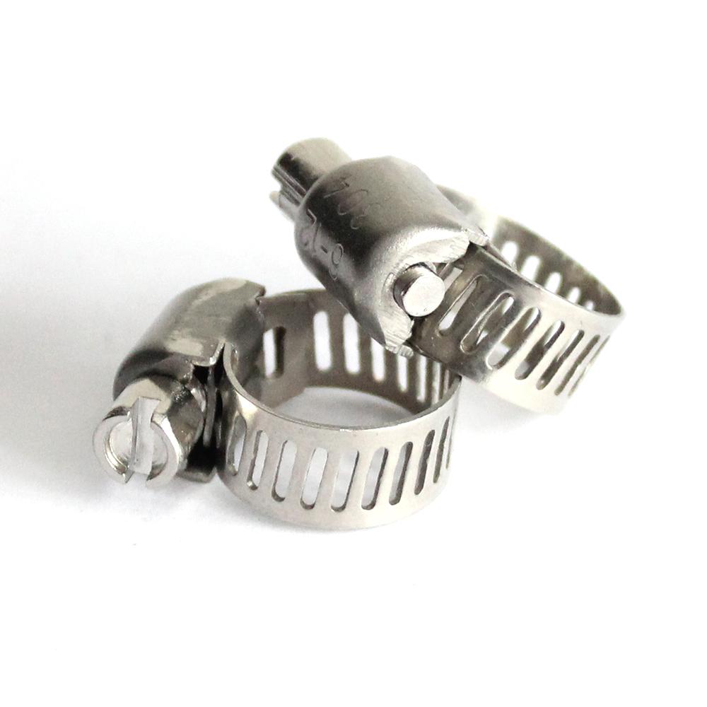1PCS Hose Clamp 6-12 13-19 21-44 27-51 33-57 52-76 65-89 78-101 91-114mm Stainless Steel Pipe Clip Adjustable Screw Worm Drive