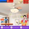 Креативный мультяшный потолочный светильник-вентилятор с цветными лопастями для детских спален