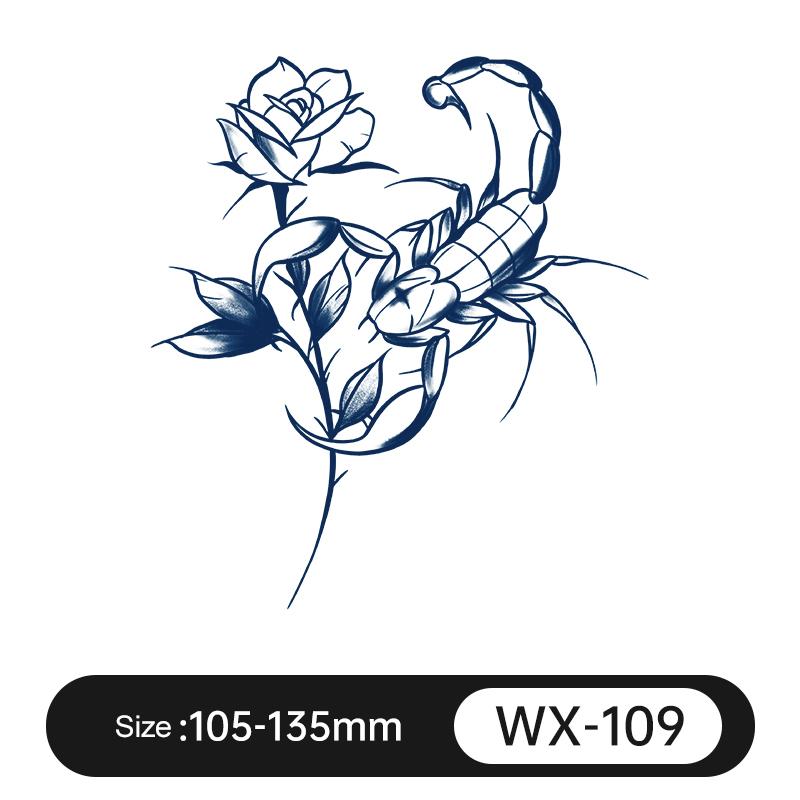 Bxtats Custom Herbal Genipin Juice Ink Tattoo Symbols Minimalism Fingers Tattoos Last 1-2 Weeks Semi Permanent Tattoo Stickers