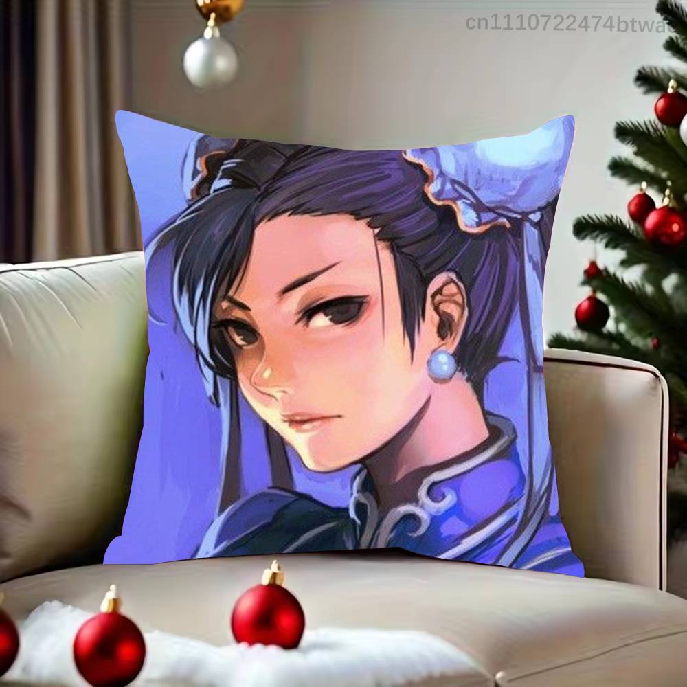 SStreet Fighter CChunLi Pillowcases Cute Funny Pillow Case For Wedding Party Home Decor Comfy Pillow Cove