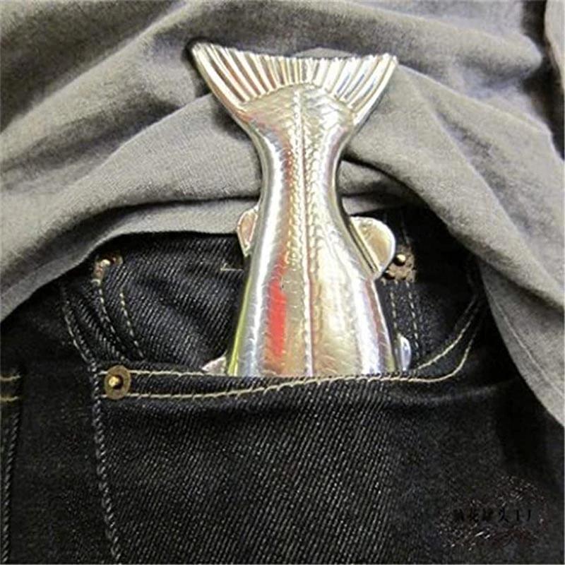 Фляга в форме форели, бутылка алкоголя на 5 унций с воронкой, мини-карман, посуда для вечеринок из нержавеющей стали для путешествий на открытом воздухе