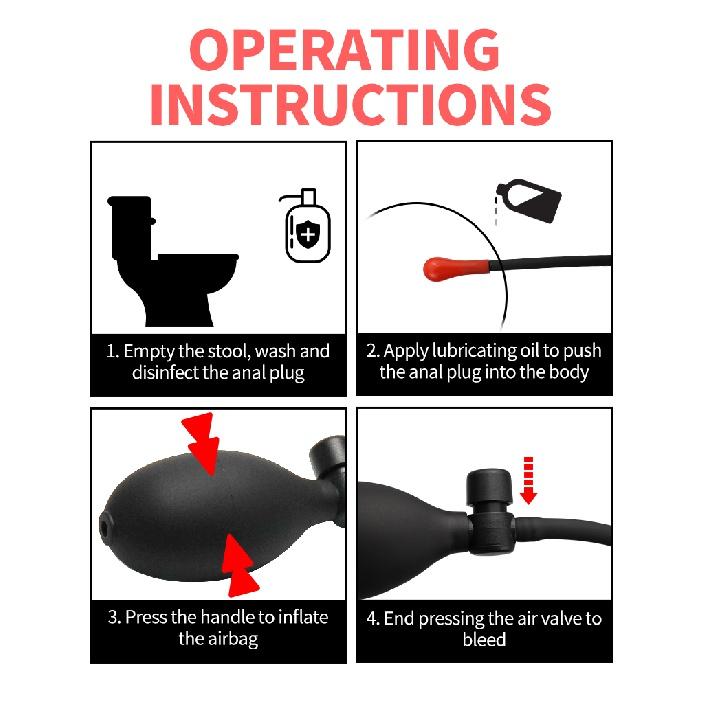 Силиконовый расширяемый надувной анальный массажер для влагалища, расширитель, анальная пробка, БДСМ, секс-игрушка для мужчин