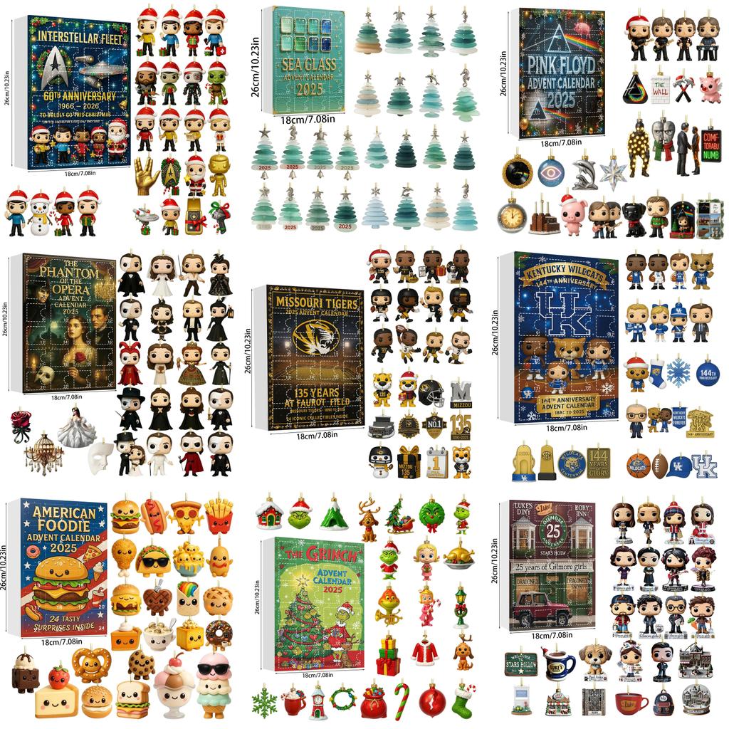 Hamburgers Fries Football Team Christmas Blind Box Tree Acrylic Ornament For Holiday Decor And Gift Giving