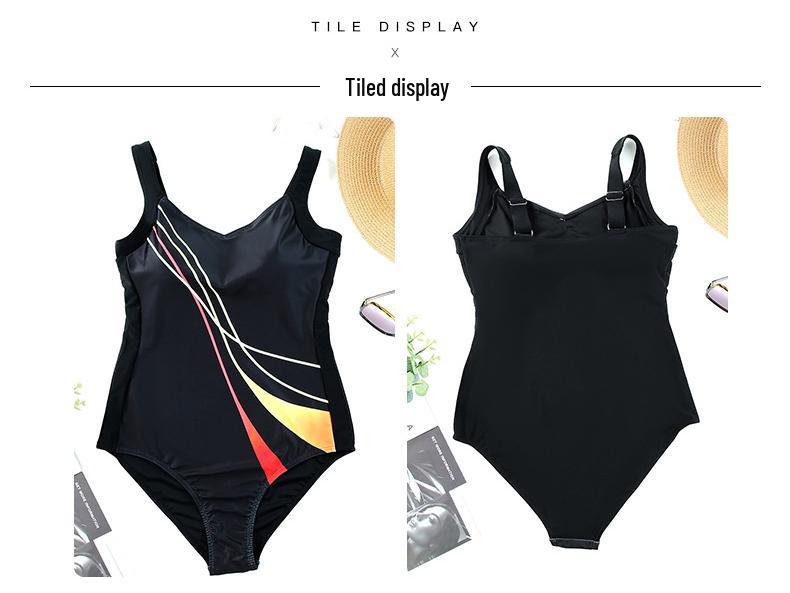 Halter Slimming One-Piece Swimsuit - Quick-Drying Cover Belly Swimwear for Women