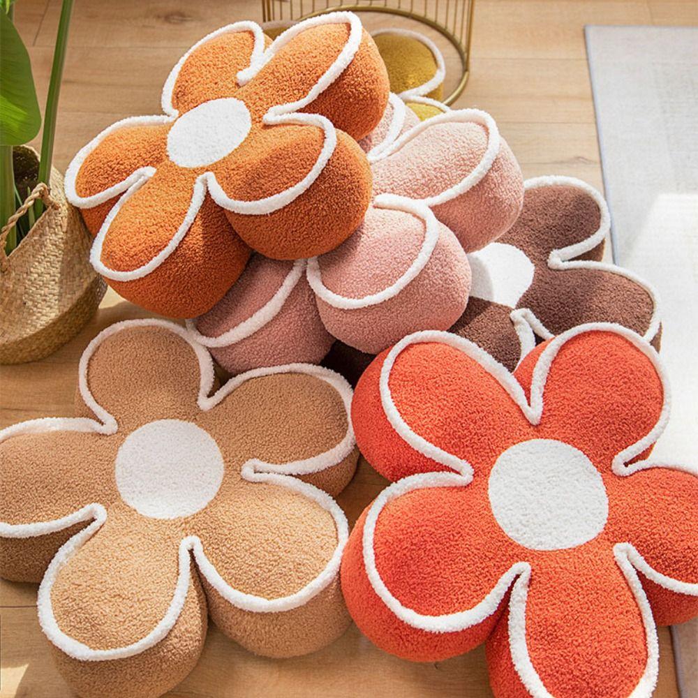 Мягкая подушка для сиденья в виде цветка, более толстая подушка для сиденья, подушка для стула, плюшевая подушка, диван
