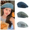 Newsboy Cap Painter Hat Warmth Octagonal Hat Casual Denim Beret Streetwear