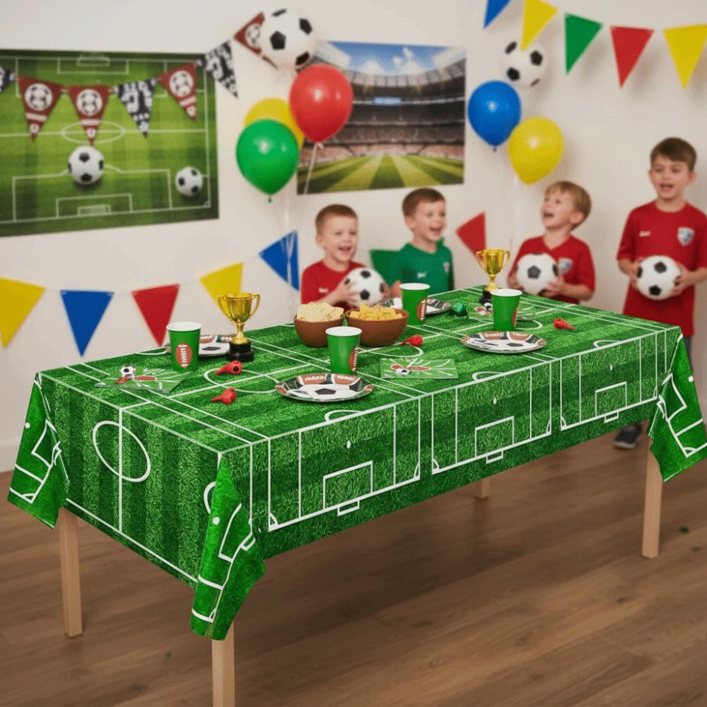 2PCS Waterproof Soccer Match Table Cover Stain-resistant Football Sport Table Linen Party Decor