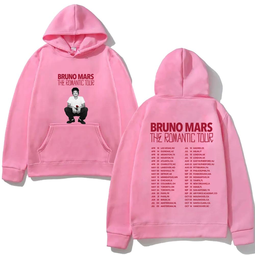 Bruno Mars Hoodie The Romantic Tour 2026 HighQuality Moletom for Autumn/Winter with Hooded Fleece Harajuku Comfortable Hoody