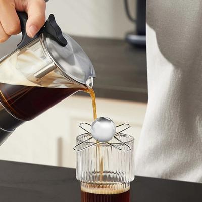 Инструмент для охлаждения кофе с ледяной сферой из нержавеющей стали. Разблокируйте кофе. Истинные вкусы. Инструменты для ледяных шаров для кофе. Коктейли с бурбоном. Многоразовые аксессуары для кофе.