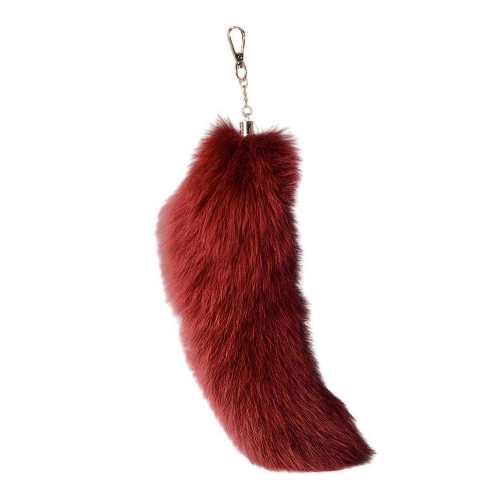 Fluffy Faux Fur Fox Tail Keychain Elegant Keyrings Charm with Foxes Tail Pendant Fashionable Keychain Decorations