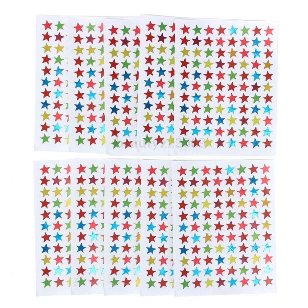 Hot Homework DIY Craft for School Children Star Shape Stickers Labels Teacher Reward Kids