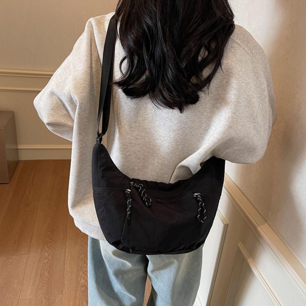 Japanese Style Casual Crossbody Bag Large Capacity Underarm Bag Sports Shoulder Bag Outdoor