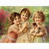 Полный круглый/квадратный 5D Diy Алмазная картина «Три маленькие девочки» Вышивка Полный набор наборов для вышивки крестом Домашний декор Подарок ручной работы