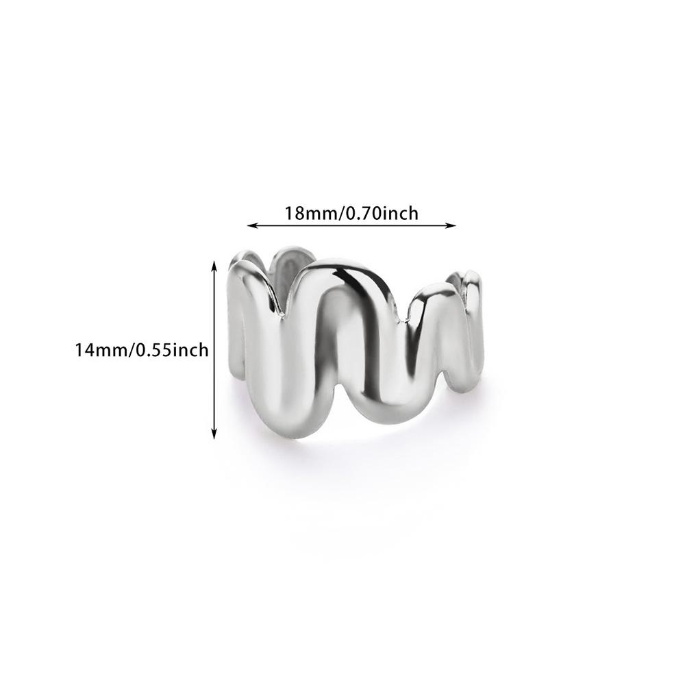 Золотистый цвет Необычные витые кольца из нержавеющей стали Открытые кольца для женщин Обручальное кольцо Эстетичные ювелирные аксессуары Рождественский подарок Лучшая подруга