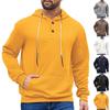 Spring and Autumn Pullover Solid Color Jacquard Casual Sports Loose Long Sleeve Hooded Half Cardigan Sweater Men