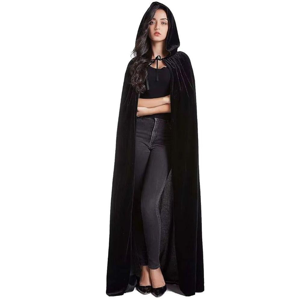 Двусторонняя hooded мантия, полная длина, длинный плащ, новинка, бархатный плащ, аниме-конвент