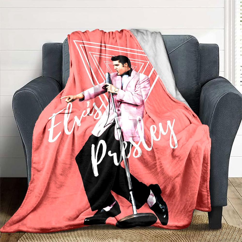 Elvis Presley Blanket Comfortable Great for Bedding Bed Livingroom Four Seasons Multipurpose Modern Style Perfect Gift for Relatives and Friends