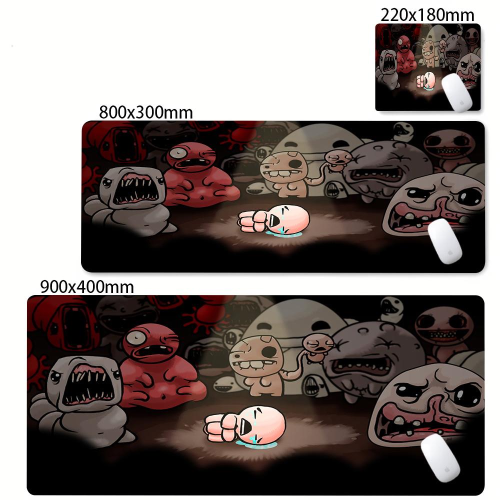 Anime The Binding Of Isaac Mousepad Game Keyboard Lock Edges Mice Pad Computer Accessories Non-slip Deskmats Pc Cabinet Mausepad