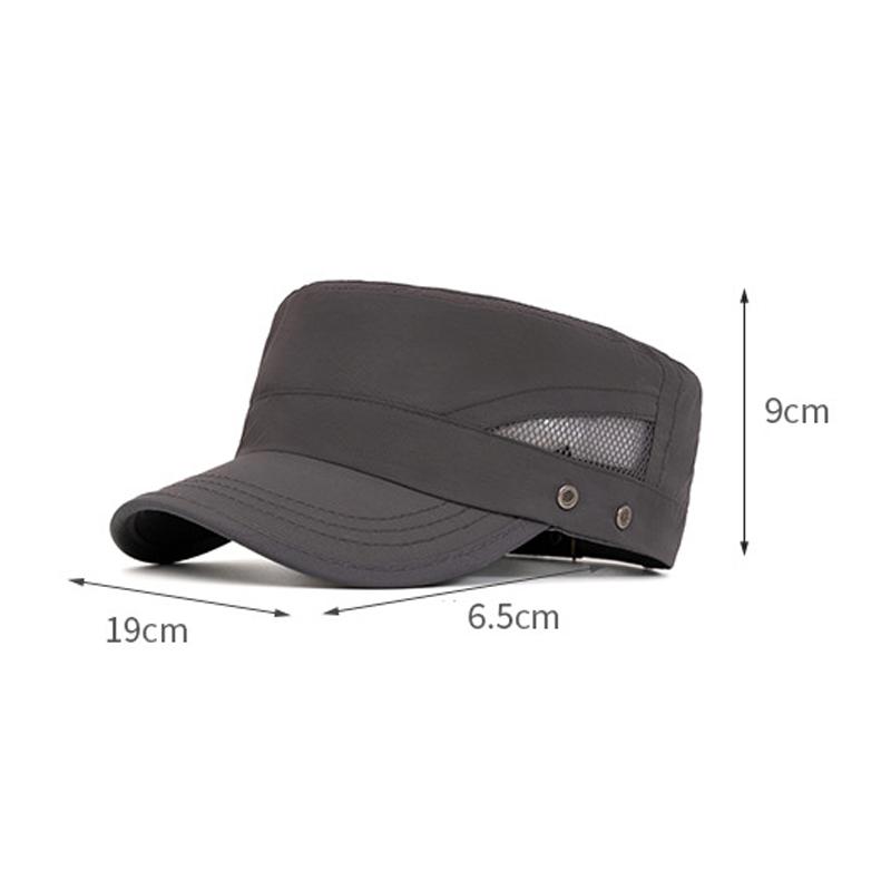 Летняя быстросохнущая плоская шляпа мужская уличная дышащая спортивная кепка сетчатая солнцезащитная шляпа