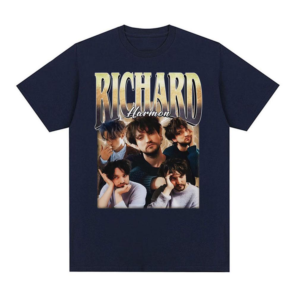 Классические винтажные графические футболки Richard Harmon Унисекс Харадзюку Хип-хоп Уличная одежда Футболка Хлопковая Повседневная с коротким рукавом Футболки Топы