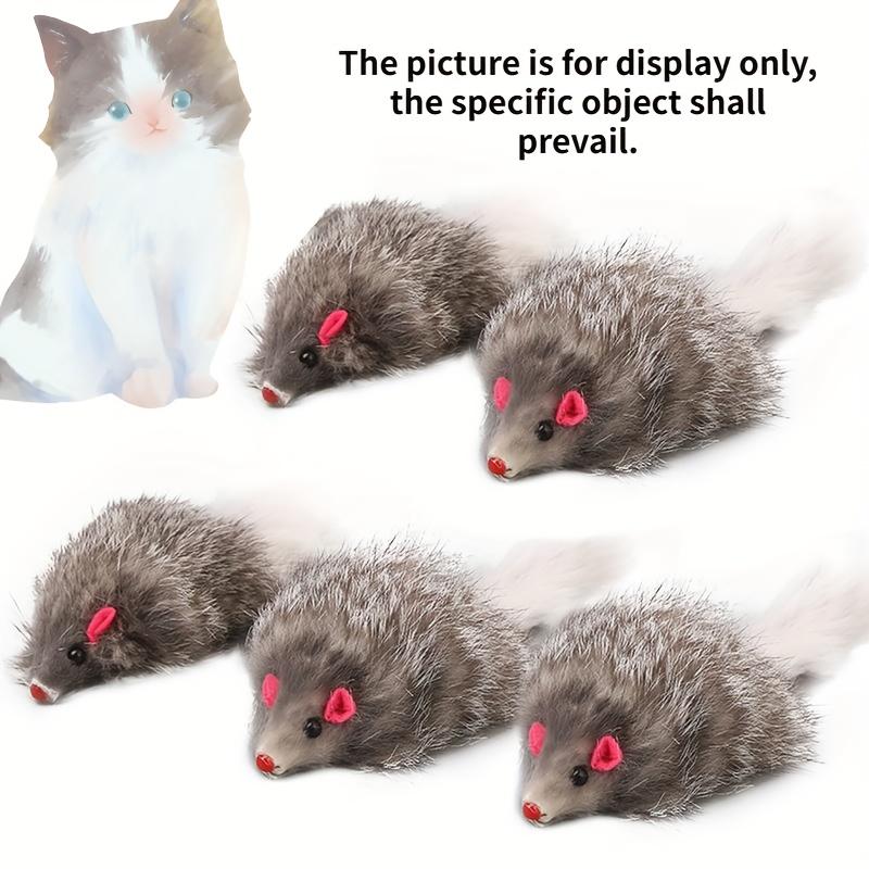 1 шт. пушистая плюшевая игрушка для кошек, мягкая однотонная интерактивная мышь, игрушки для кошек, забавная игрушка для котят, обучающая игра для кошек, товары для кошек