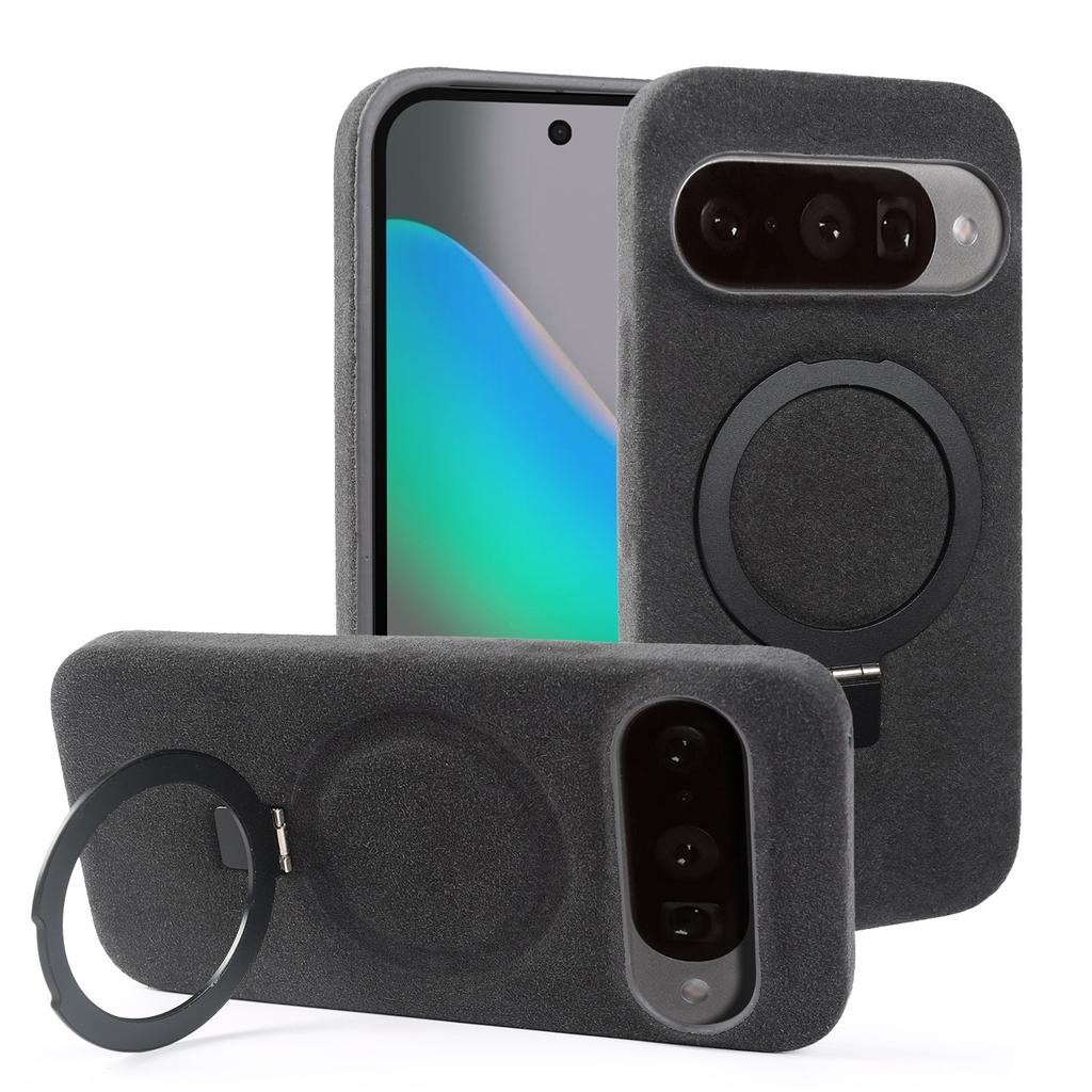 Складная подставка Чехол для телефона Для Google Pixel 10 Pro 9 8 7 Для ALCANTARA Искусственная кожа Замша Суперкара Чехлы с подставкой