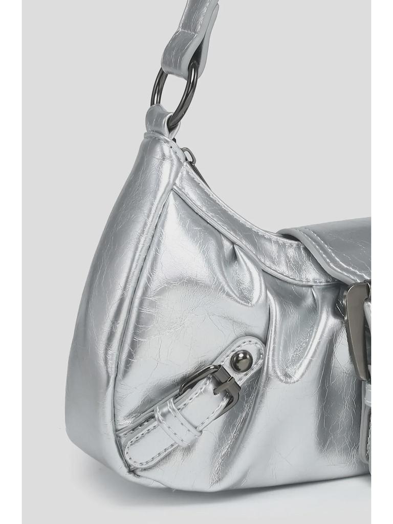 2024 Spring Retro Y2K Wasteland Style Two-Tone Leather Shoulder Bag