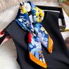 100% Pure Real Silk Scarf Women Square Floral Shawls Wraps Foulard  Scarves Female Hijab Bandana Poncho Square Kerchief 68cm