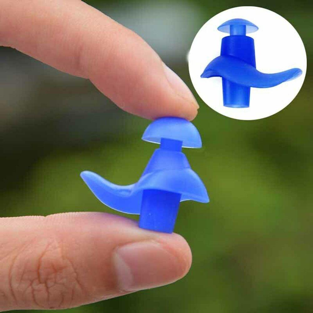 1Pair Soft Blocks Silicone Spiral Waterproof Plug Swimming Ear Protection Diving Earplugs