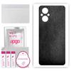 apgo Protective Skin Sticker for the Back Compatible with OnePlus Nord N20 5G , Wrap Film, Foil, Vinyl - Pattern Black Leather