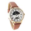 Sun Moon Cat Watch Ladies & (Brown)
