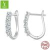 U-Shaped Moissanite Pattern Ear Buckle Women'S, Fashionable Commuter S925 Silver 10-Point Mozzarella Diamond Earrings