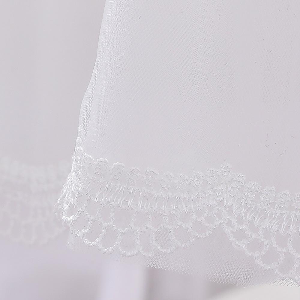 Toddler Christening Embroidery Birthday Baby Girl Ceremony Puff Sleeve Flower Party Princess Wedding Gown Costume