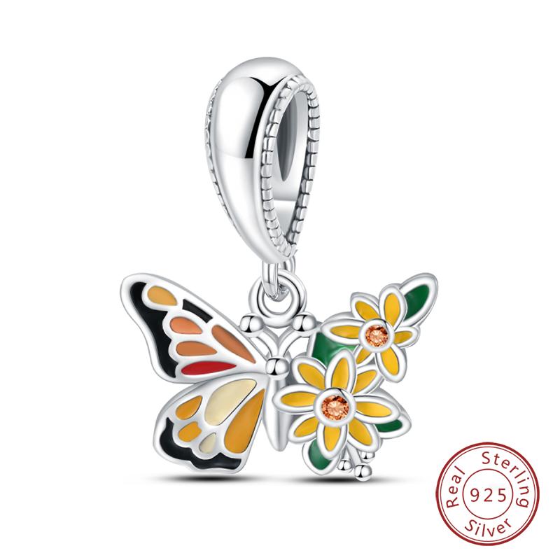 100% Медь Бабочка Фея Мечта Океан Ракушка Жемчужина Русалка Морская Черепаха Подсолнух Шармы Бусины Подходят для Браслетов Qikaola