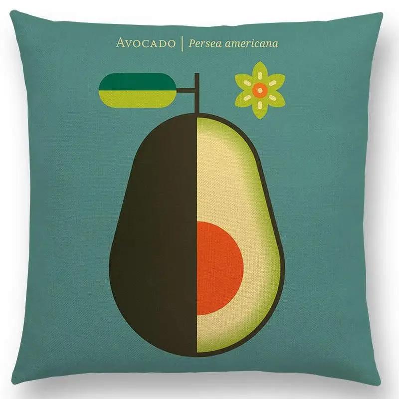 Прекрасные фрукты овощи наволочка лимон ананас авокадо ежевика лук свекла огурец наволочка на диванную подушку