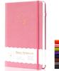 CAGIE Stylish A5 Hardcover Cute 8mm Classic Business X with Pen Pink Notebook, Ruled, Notebook, Journal, Notebook, 14.5cm 21cm, Holder,