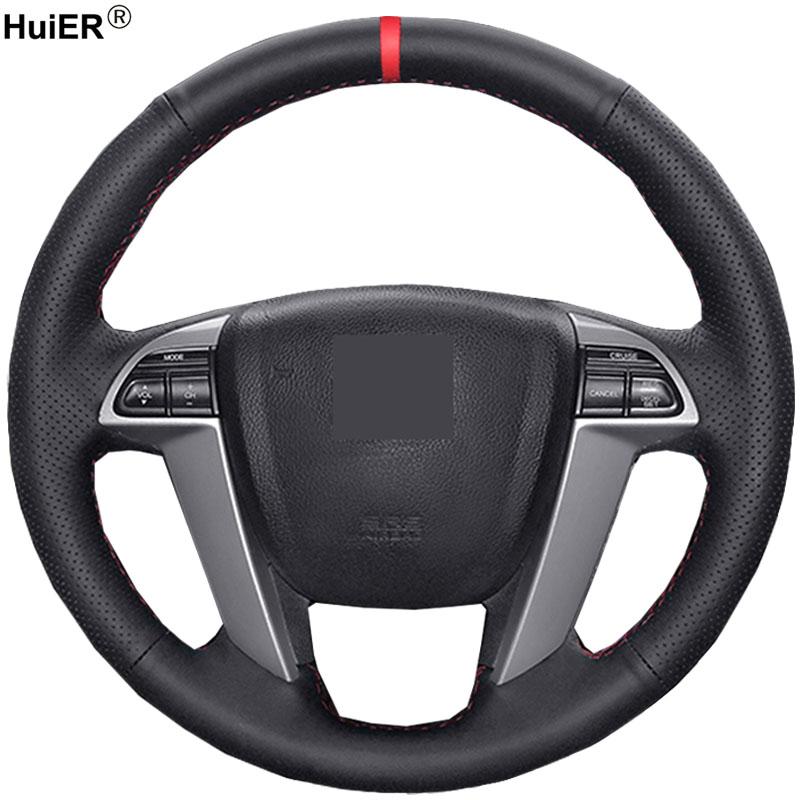 Чехол на руль автомобиля для ручной прошивки для Honda Accord 8 2008 2009 2010-2012 Odyssey 2011-2017 Crosstour 2012 Pilot 2009-2015