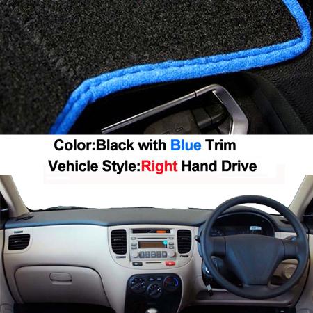 Car Dashboard Cover Dash Mat Carpet For Kia Rio New Pride Rio5 JB 2005 – 2011 LHD RHD 2 Layers Sunshade 2006 2007 2008 2009 2010