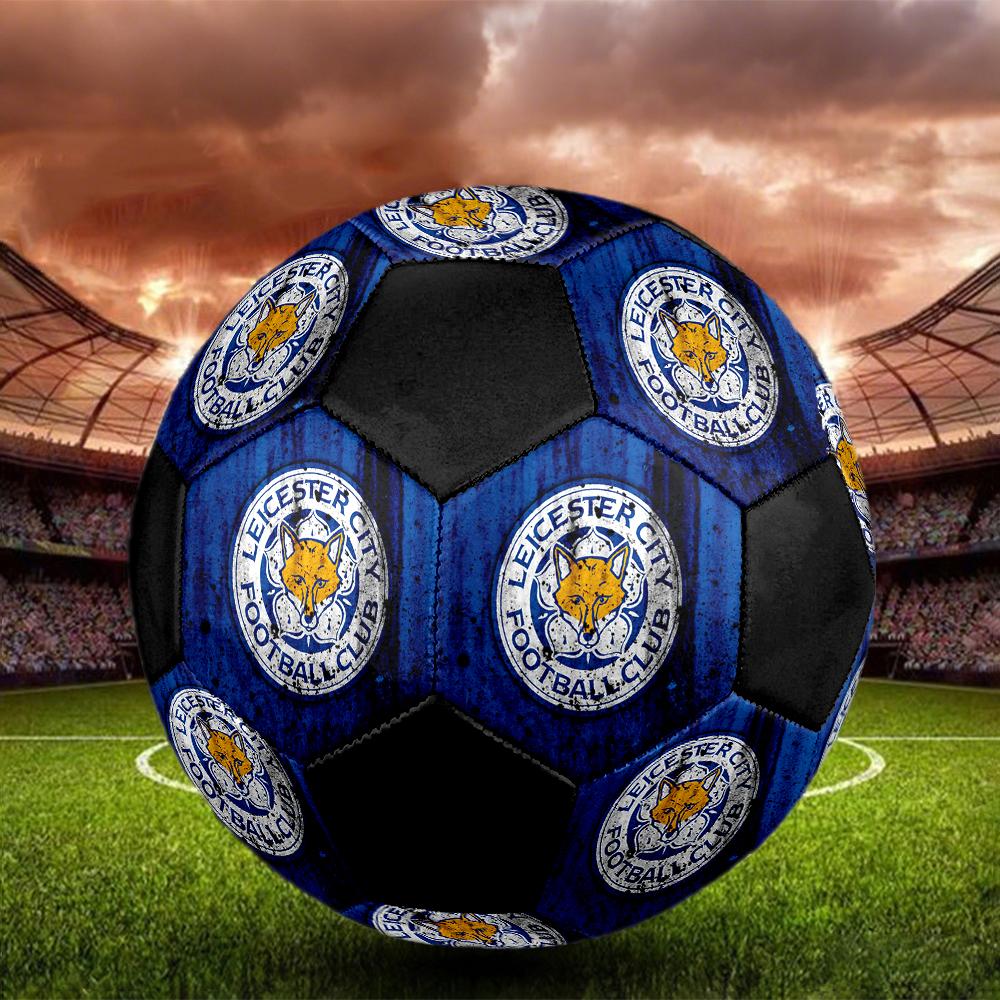 Leicester City size5 Soccer Ball, colorful, suitable for all ages, machine-stitched, PVC material, competition grade,durable and high bounce