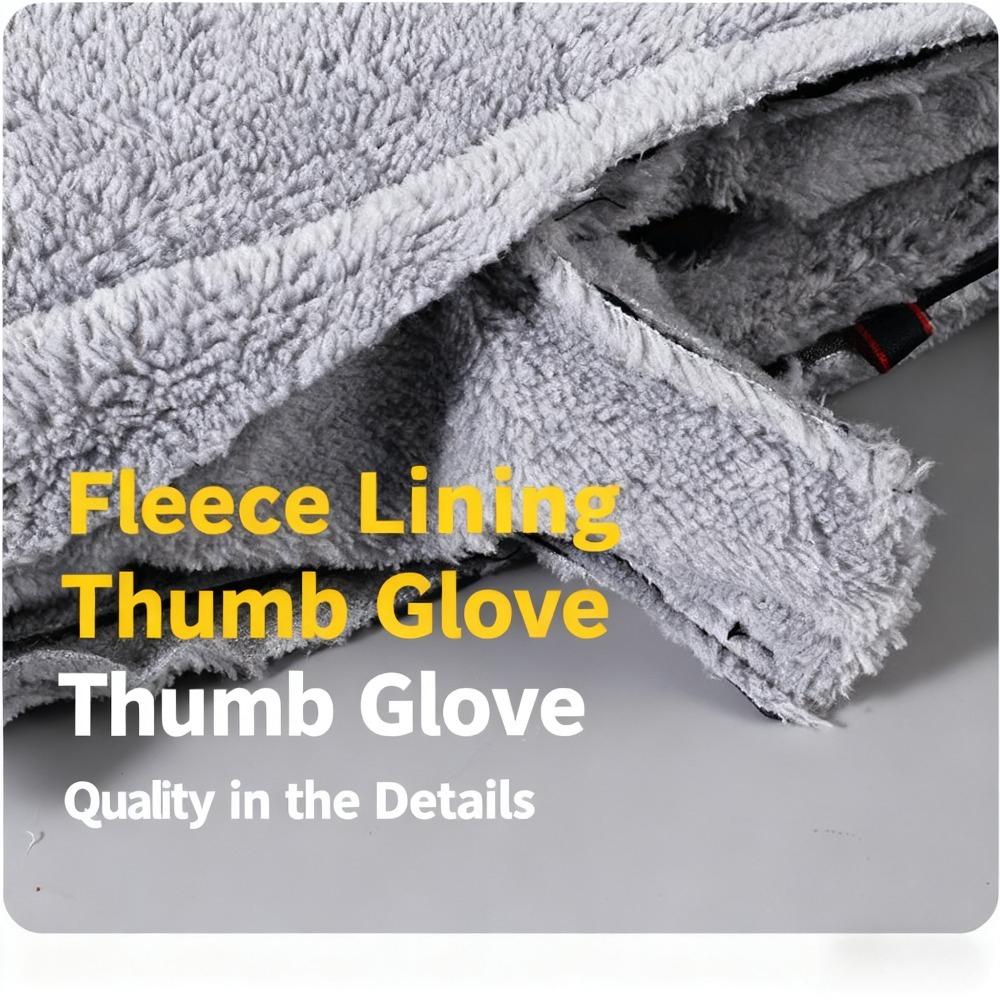 Electric bike handlebar gloves, winter riding electric bike gloves with plush insulation, waterproof and windproof motorcycle