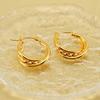 Stainless Steel Multi Layer Twist Hoop Earrings For Women Personality Minimalism Earrings Jewelry Accessory